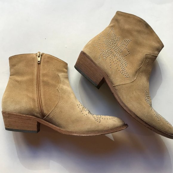 Steven by Steve Madden Suede Western Studded Boots - Picture 2 of 10